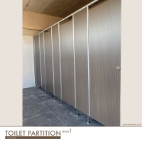 TOILET PARTITION SERIES-1 Smoke Oak